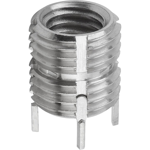 Threaded Insert Self-Locking, And External Thread, M05 M08, Stainless Steel Passivated